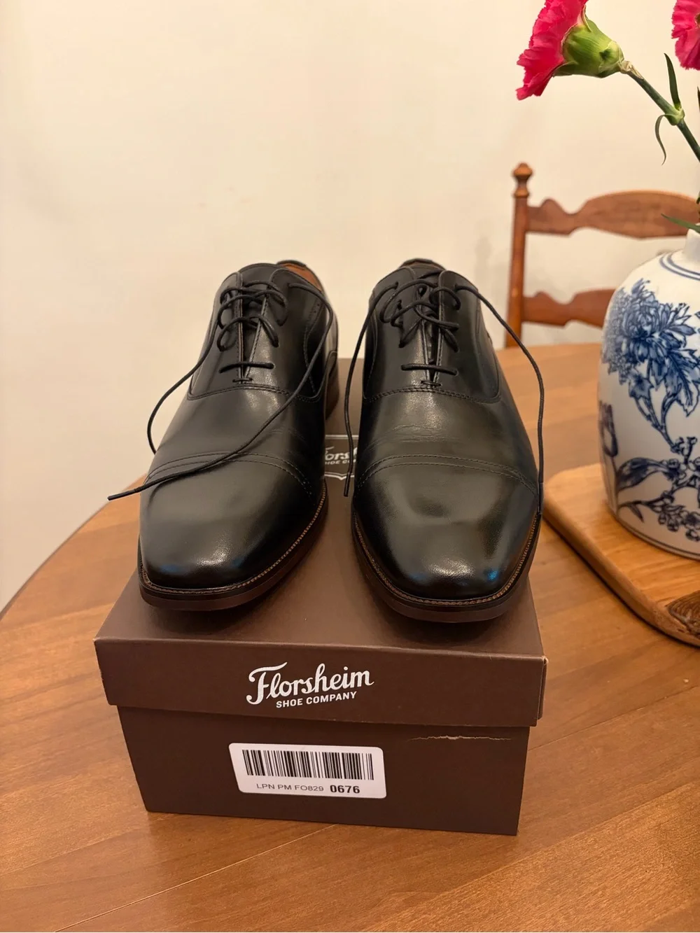 Florsheim Sorrento Cap Toe Oxford Black Leather Dress Shoes